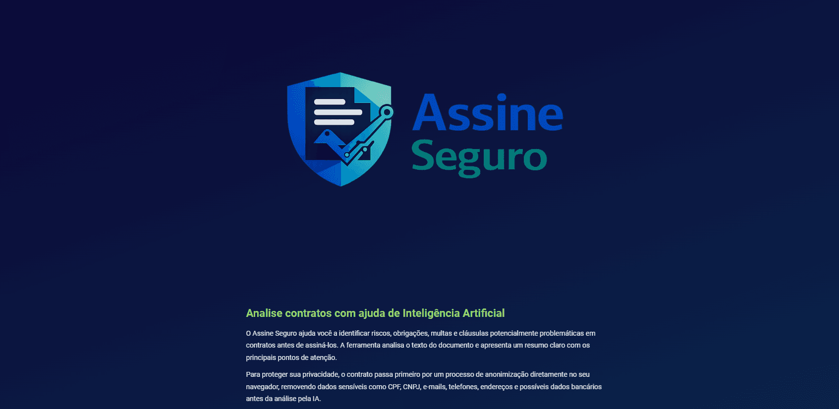 Dashboard Screenshot - AssineSeguro - Gallo Technology
