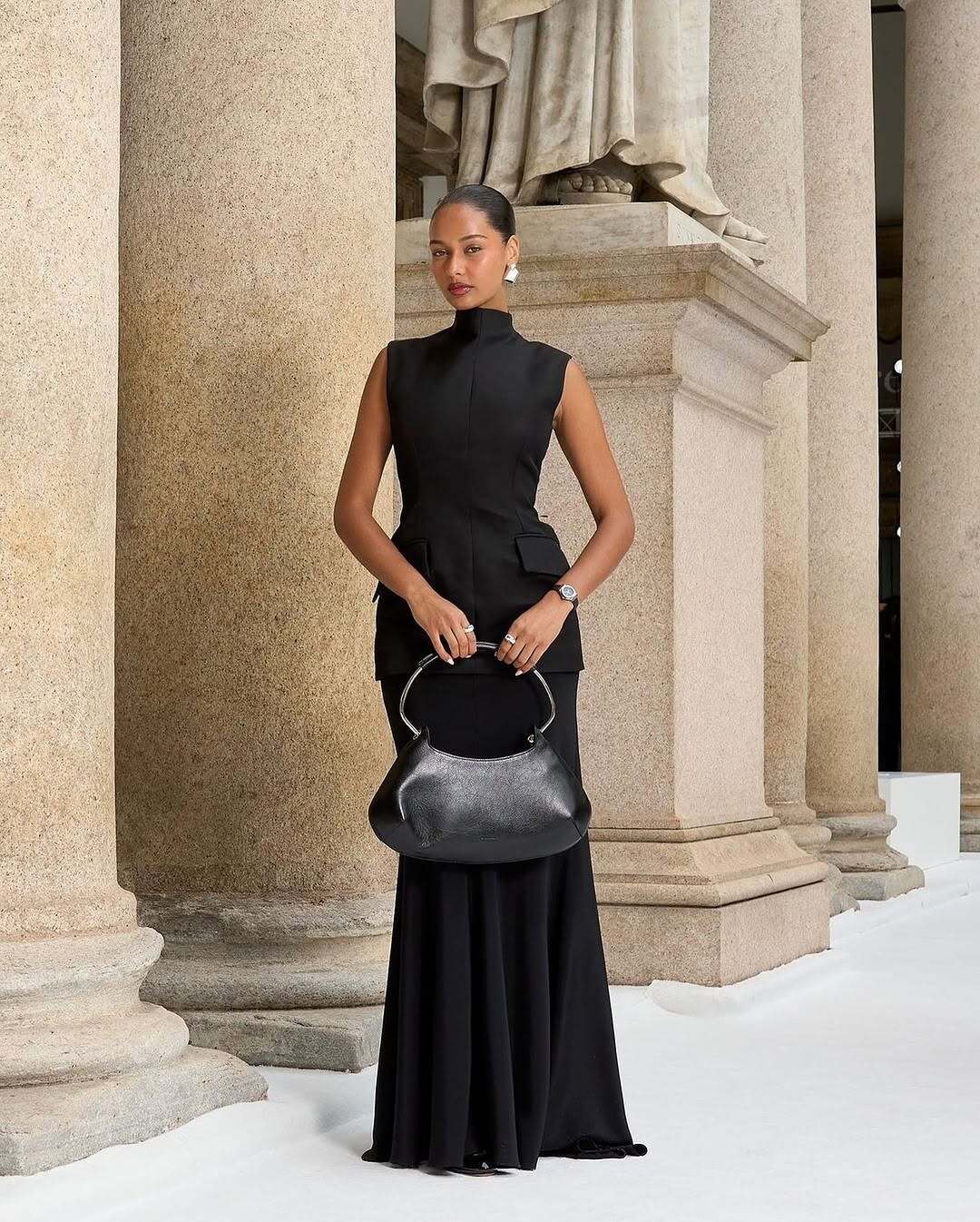 Jamilla Strand dressed for Fashion Week show