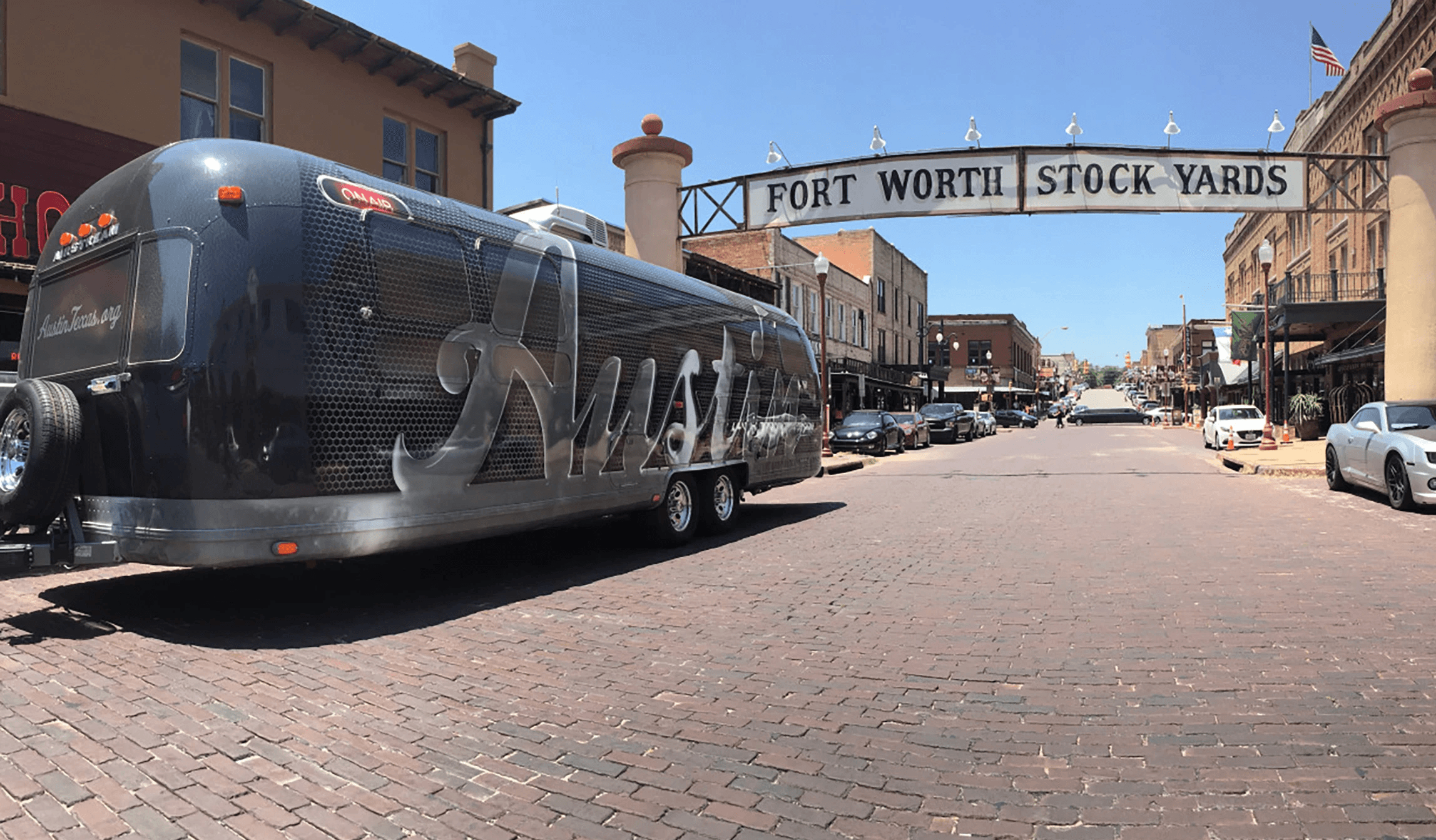 Airstream in downtown fort worth