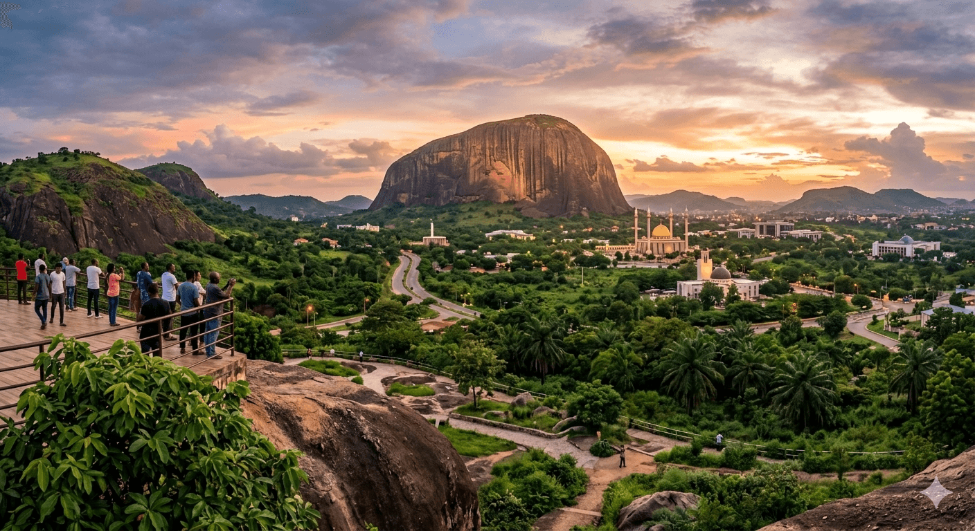 A picture view of a Nigerian State from the hill