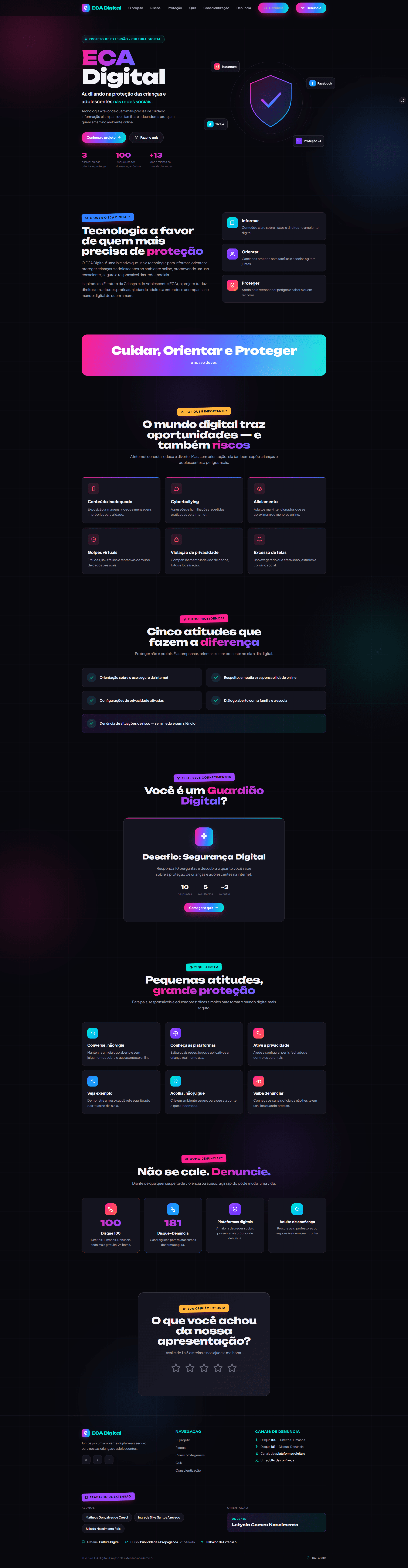Site da empresa Impact Coalition Institute