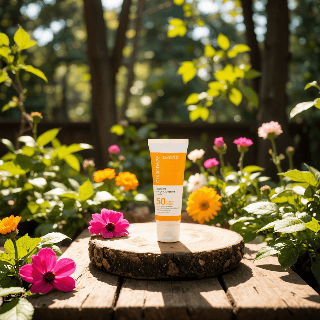 product photography of tube of sunscreen