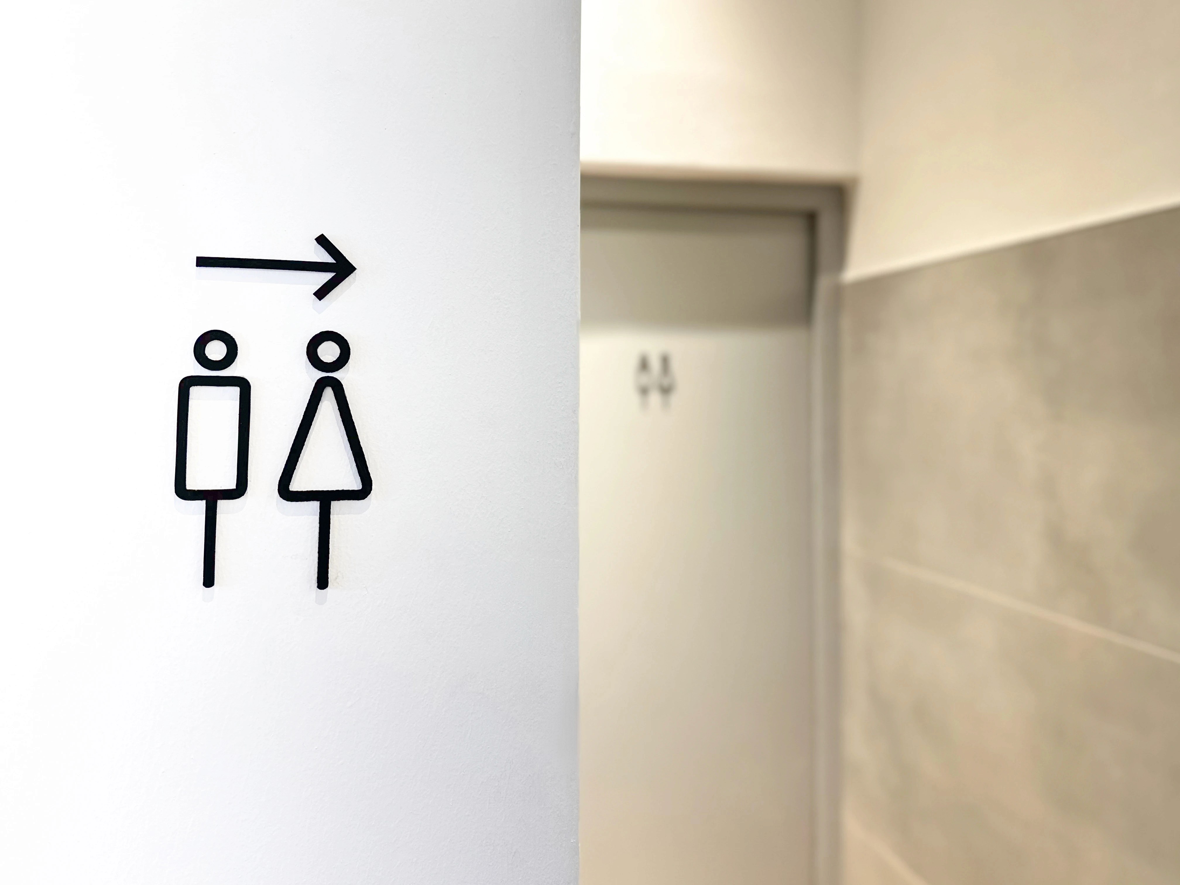 Custom bathroom signage