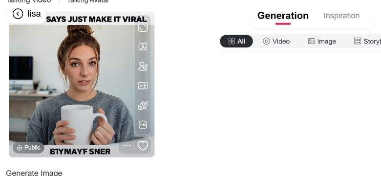 APOB AI generation feed showing a completed talking video result with female AI narration.