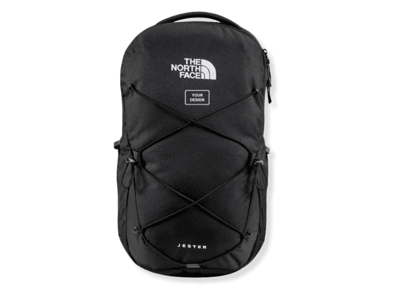 The North Face Jester backpack with company logo for corporate gifting