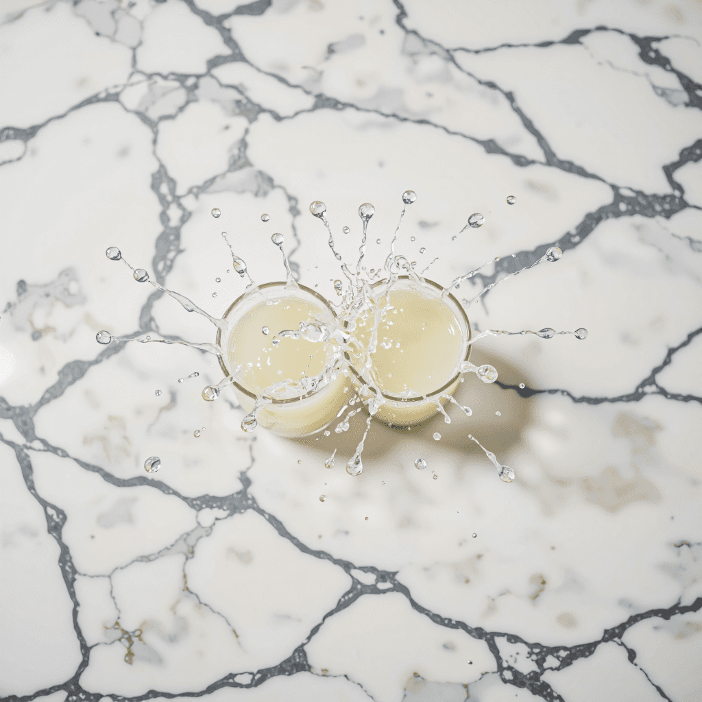 product photography of glass of liquid