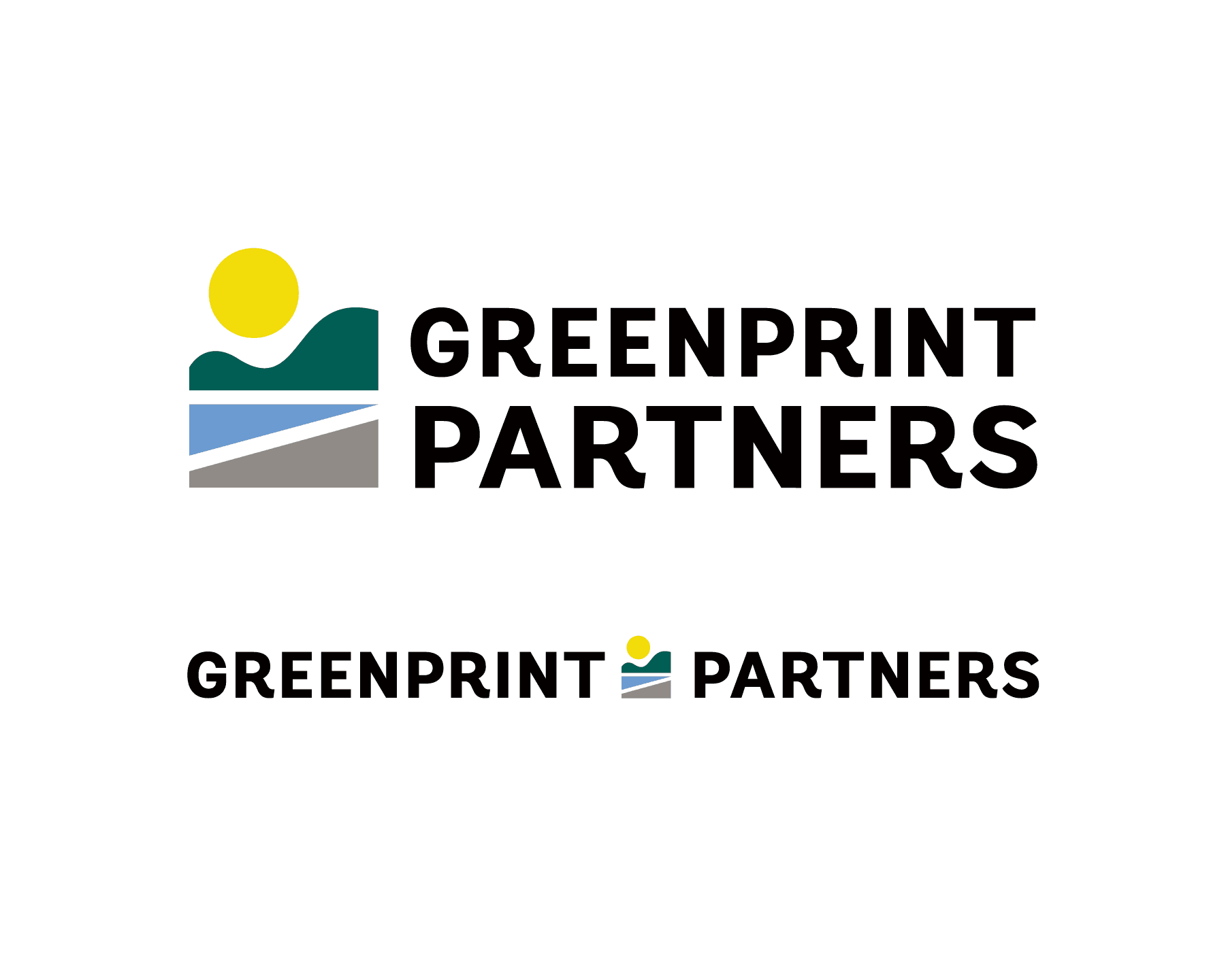 Greenprint Partners logo stacked and horizontal