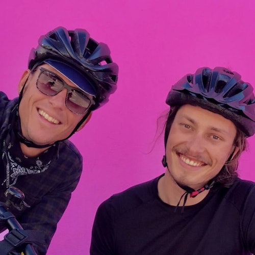 Paul Smith Pink wall is an iconic photo spot on this Beverly Hills bike tour