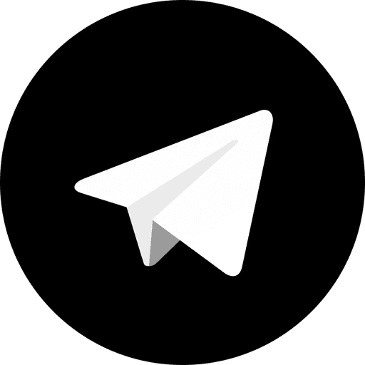 icon telegram social black