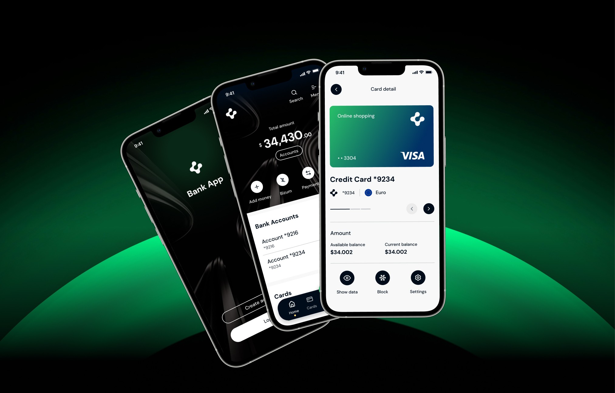 Aplicación de banca digital y finanzas