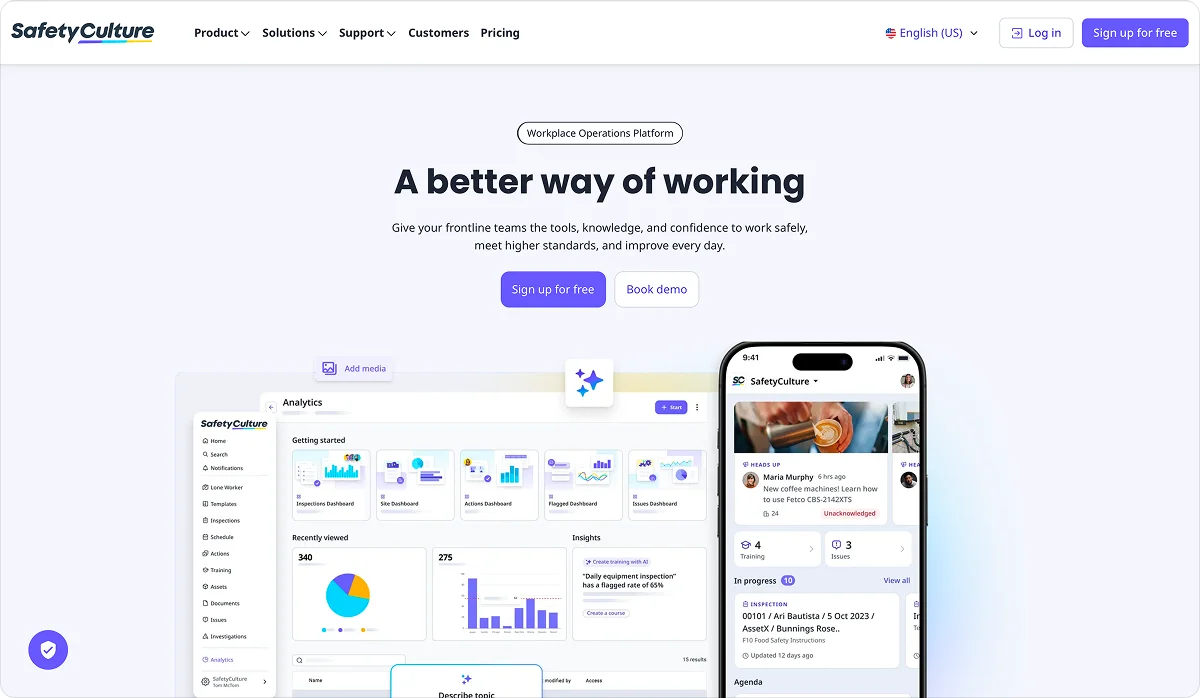 SafetyCulture homepage