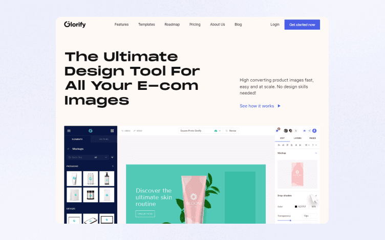 Glorify homepage