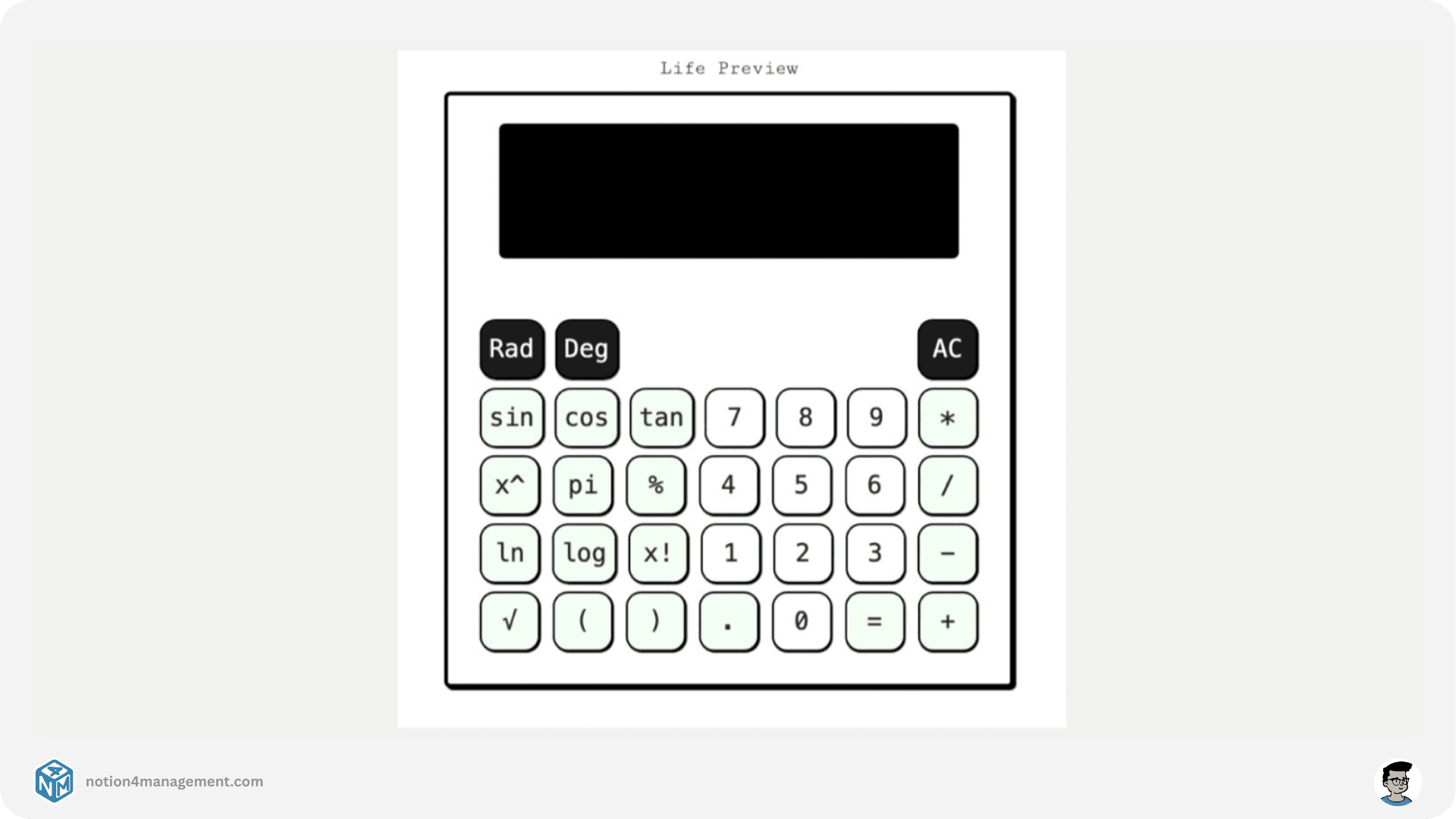 Notion Calculator Widget