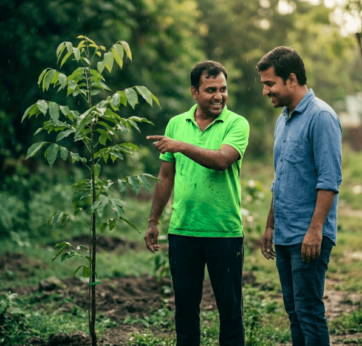 two ladies looking at a laptop and smiling