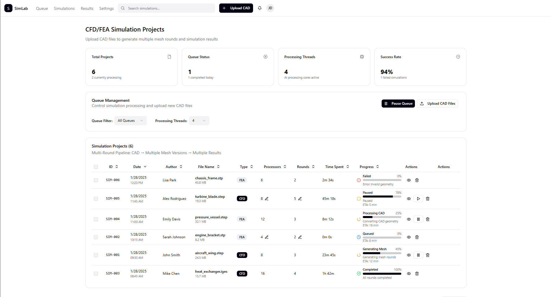 A two screens from the hair salon website