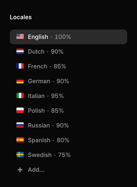 List of locals in Framer