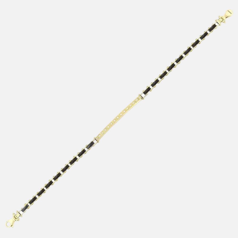 Assos Pırlanta 14 Ayar Tasarım Altın Erkek Bileklik 10.55 Gr