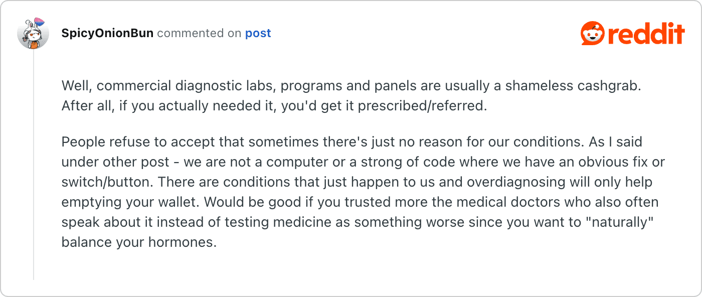 Post on Reddit