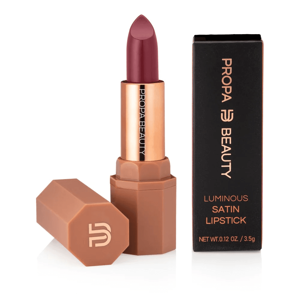 Lipstick from Propa Beauty in shade "Audacious" a raspberry color
