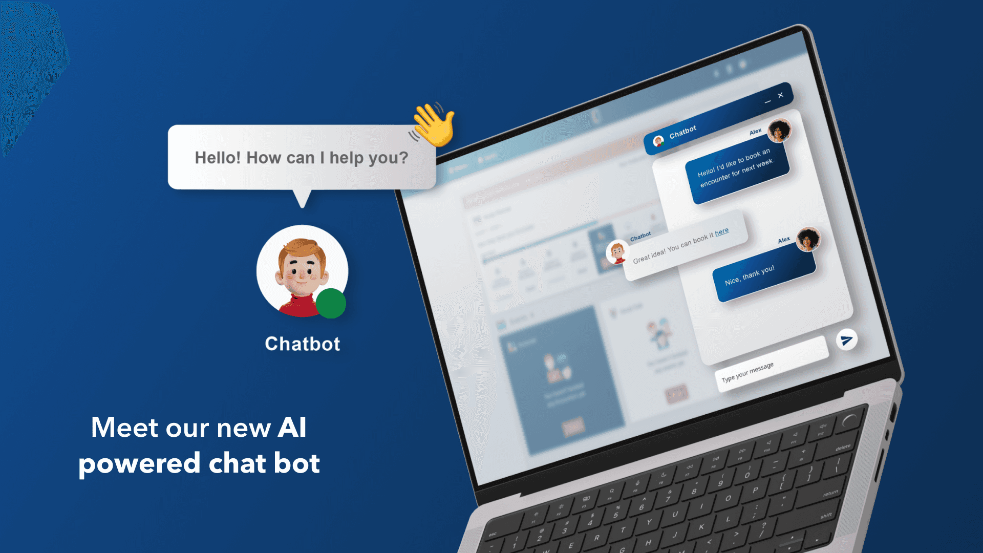 Phone showing Bloomy UI