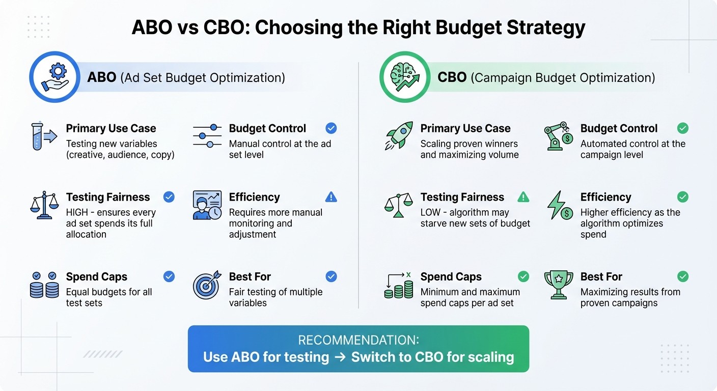 ABO vs CBO Budget Optimization Comparison for Meta Ads