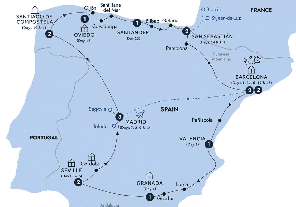 Spanish Heritage Map