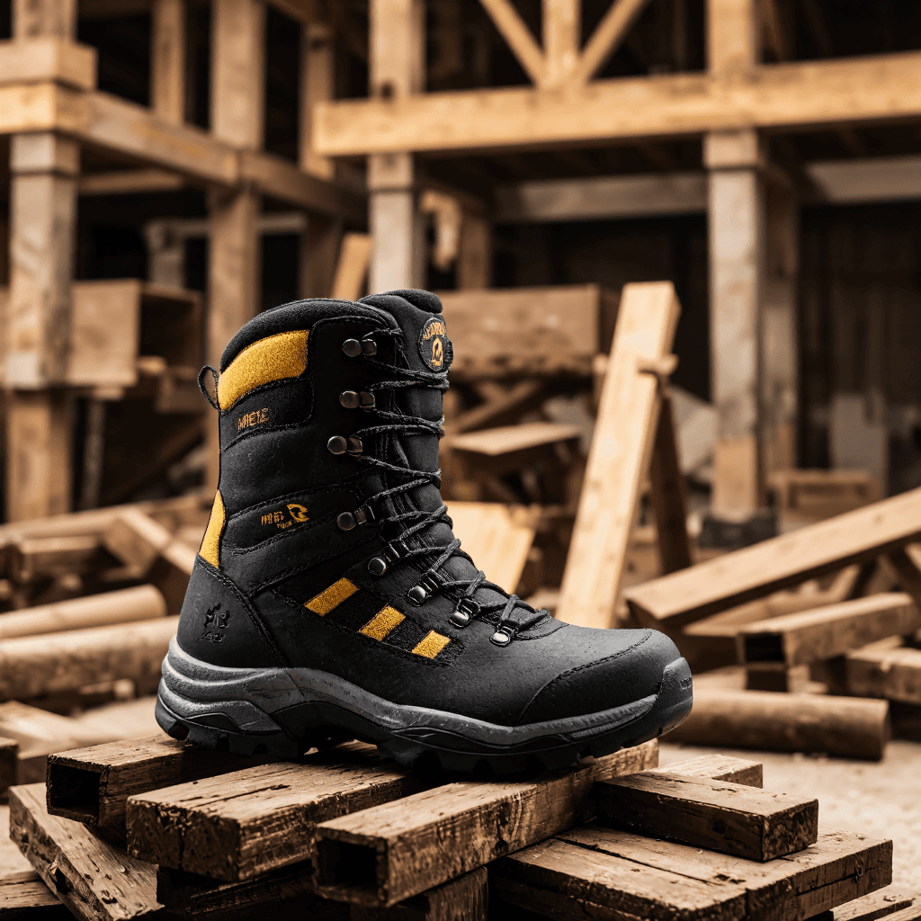 product photography of a pair of hiking shoes