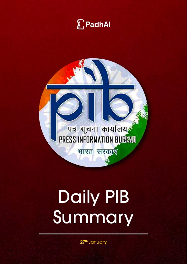 27th Jan, 2026 Daily PIB Summary Donwload