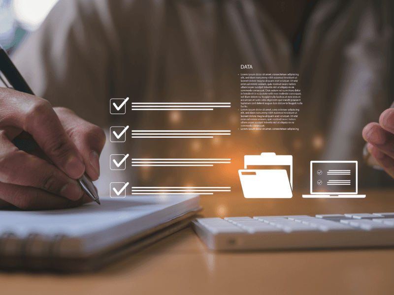 organized content like a checklist