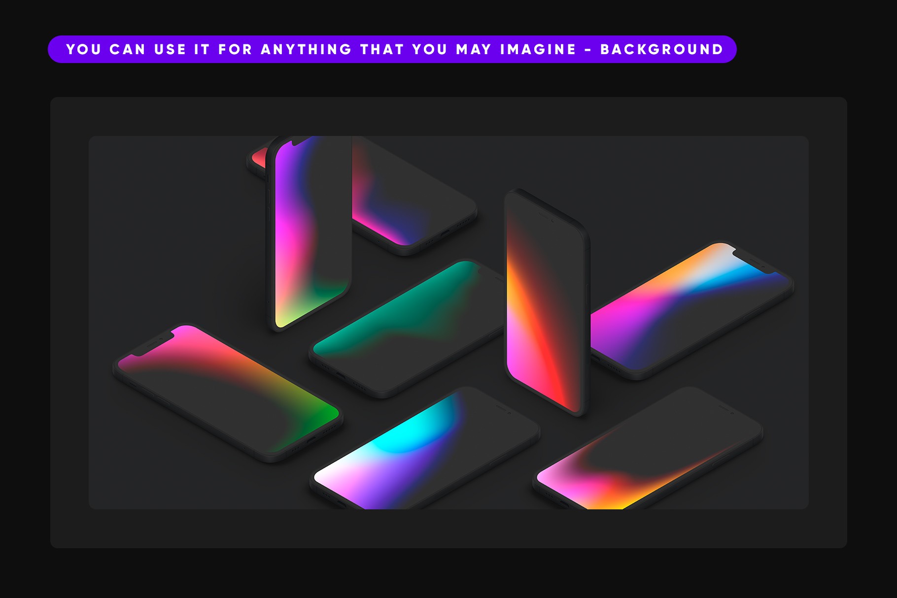 Abstract background design featuring geometric shapes with gradient reflections.