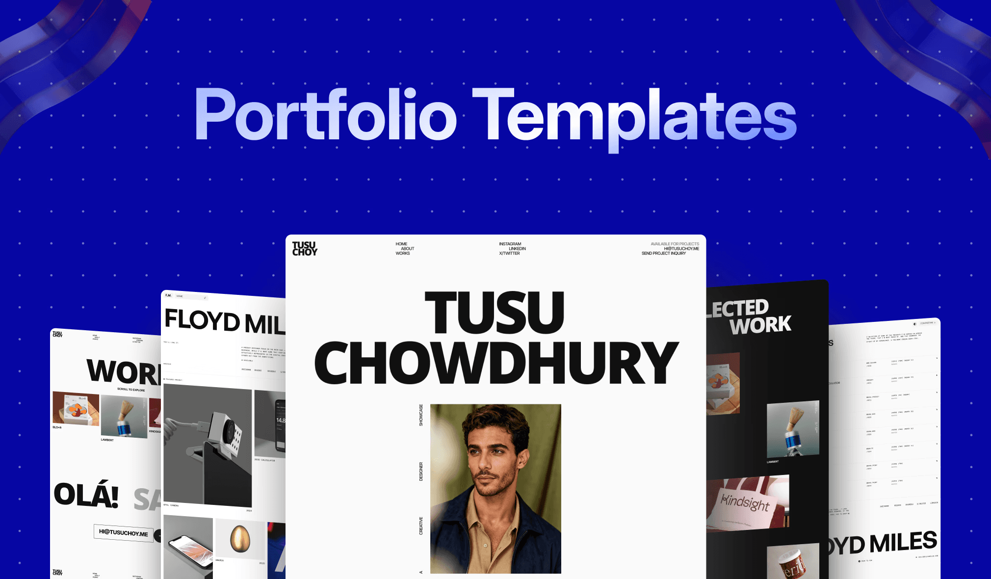 AI UX designer portfolio website templates