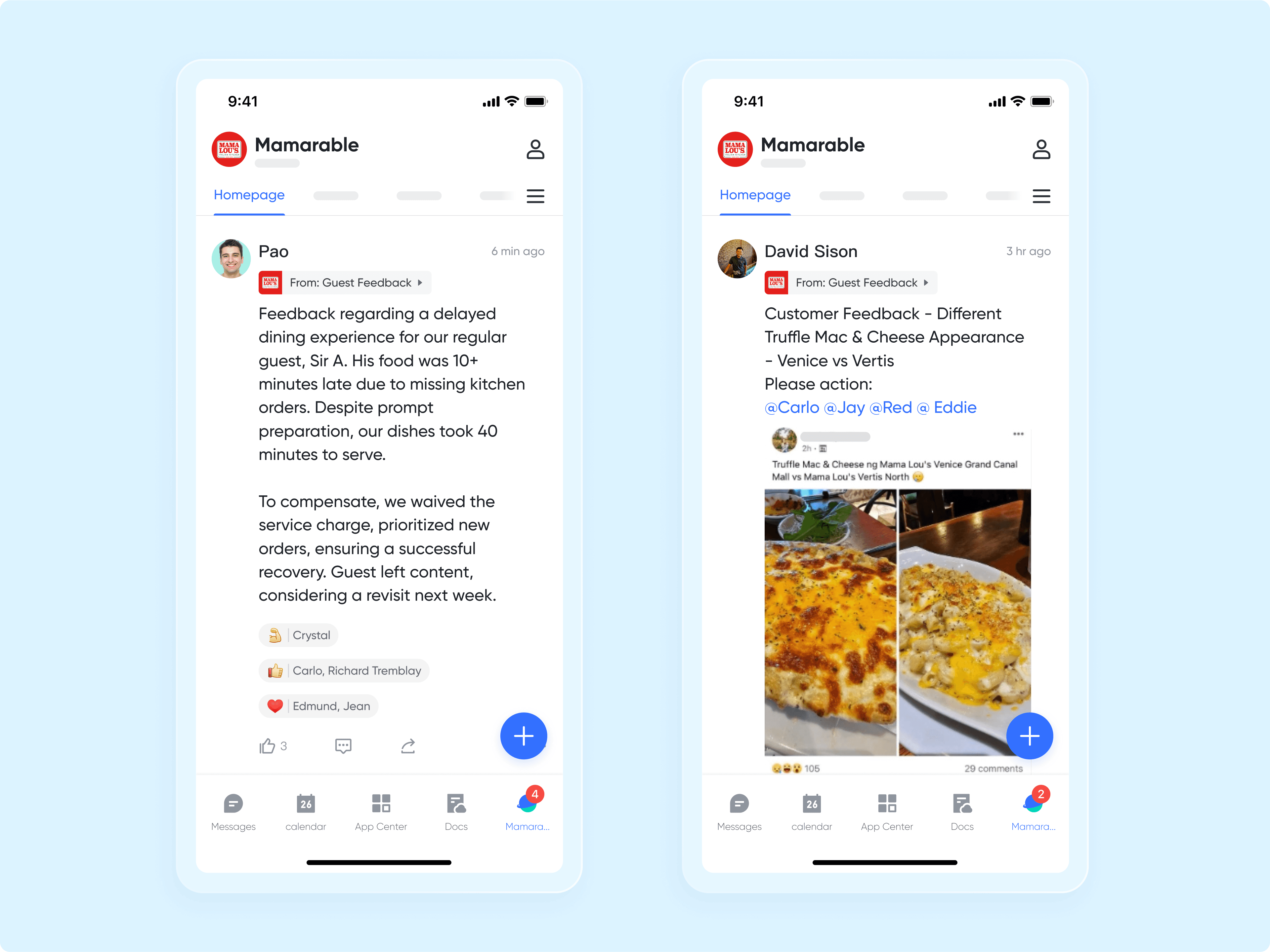 Leveraging Lark Moments: 'Mamarable' Customer Feedback Reporting for Actionable Next Steps