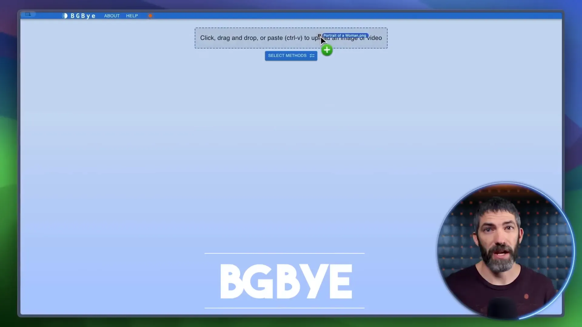 Removing background using BGBye