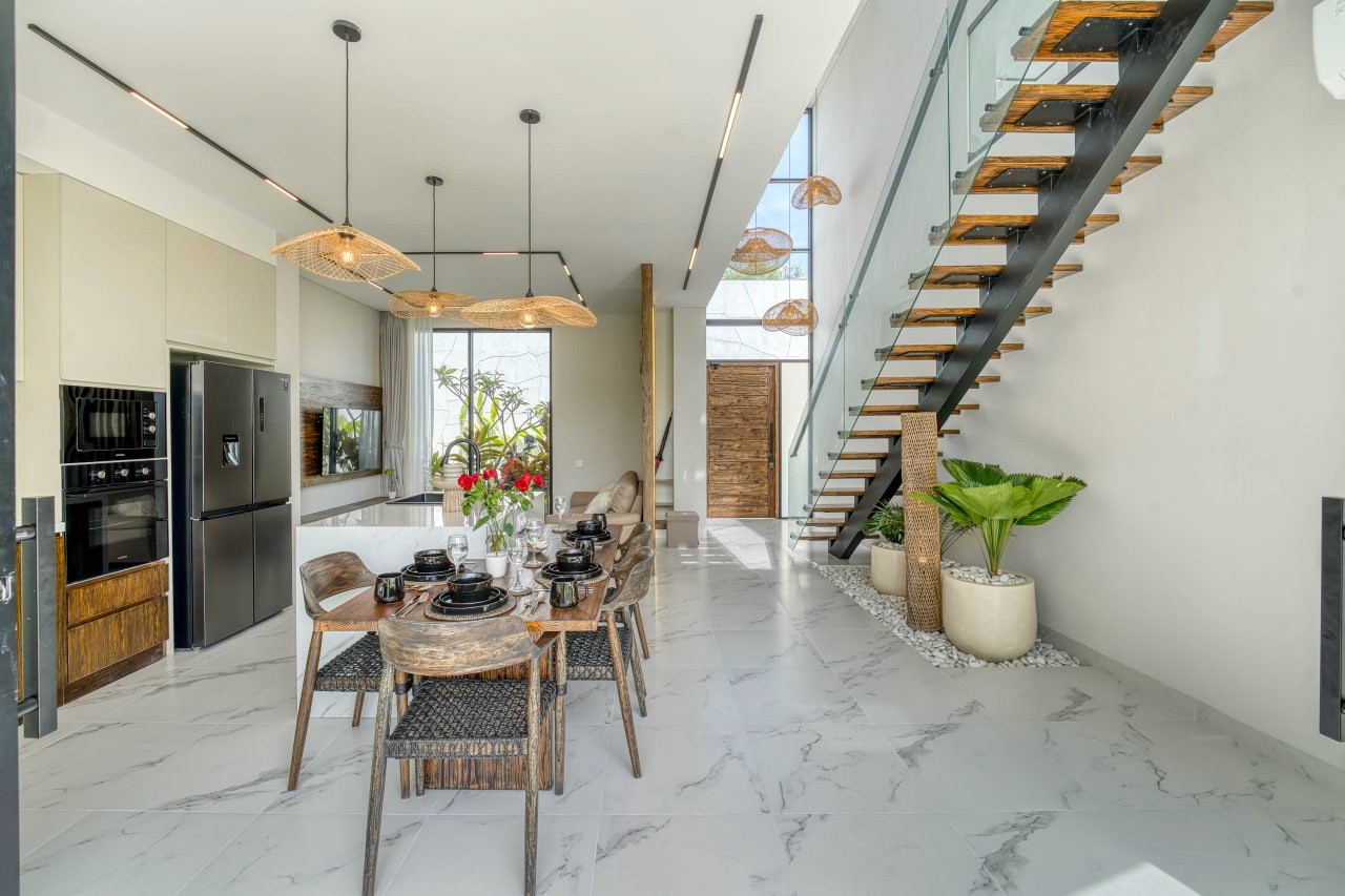 New 3-bedroom villas in a gated premium complex in Bukit, Pandawa, located just 5 minutes from Pandawa Beach and designed around rooftop living with panoramic ocean and sunset views