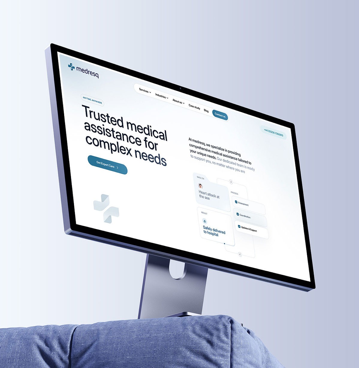 Medresq / medical 
logistics reimaginedwebsite for marketing
experts