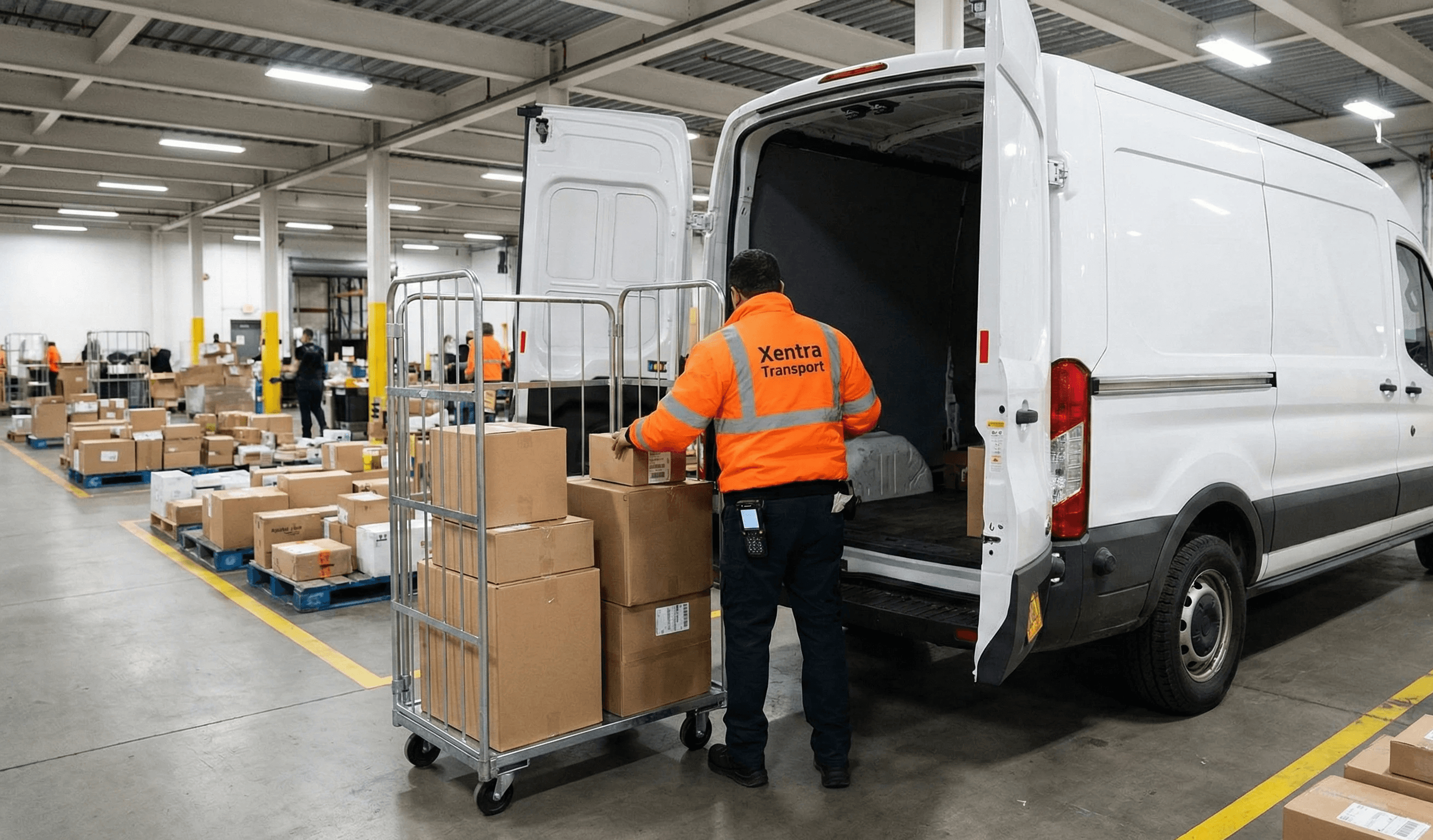 Manhattan office lobby security desk.