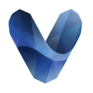 Image shows a V shaped diamond which is used as the logo for Vela.