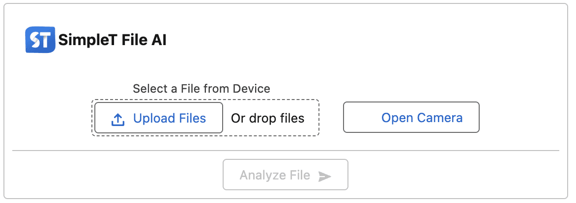 SimpleT File AI Component Interface