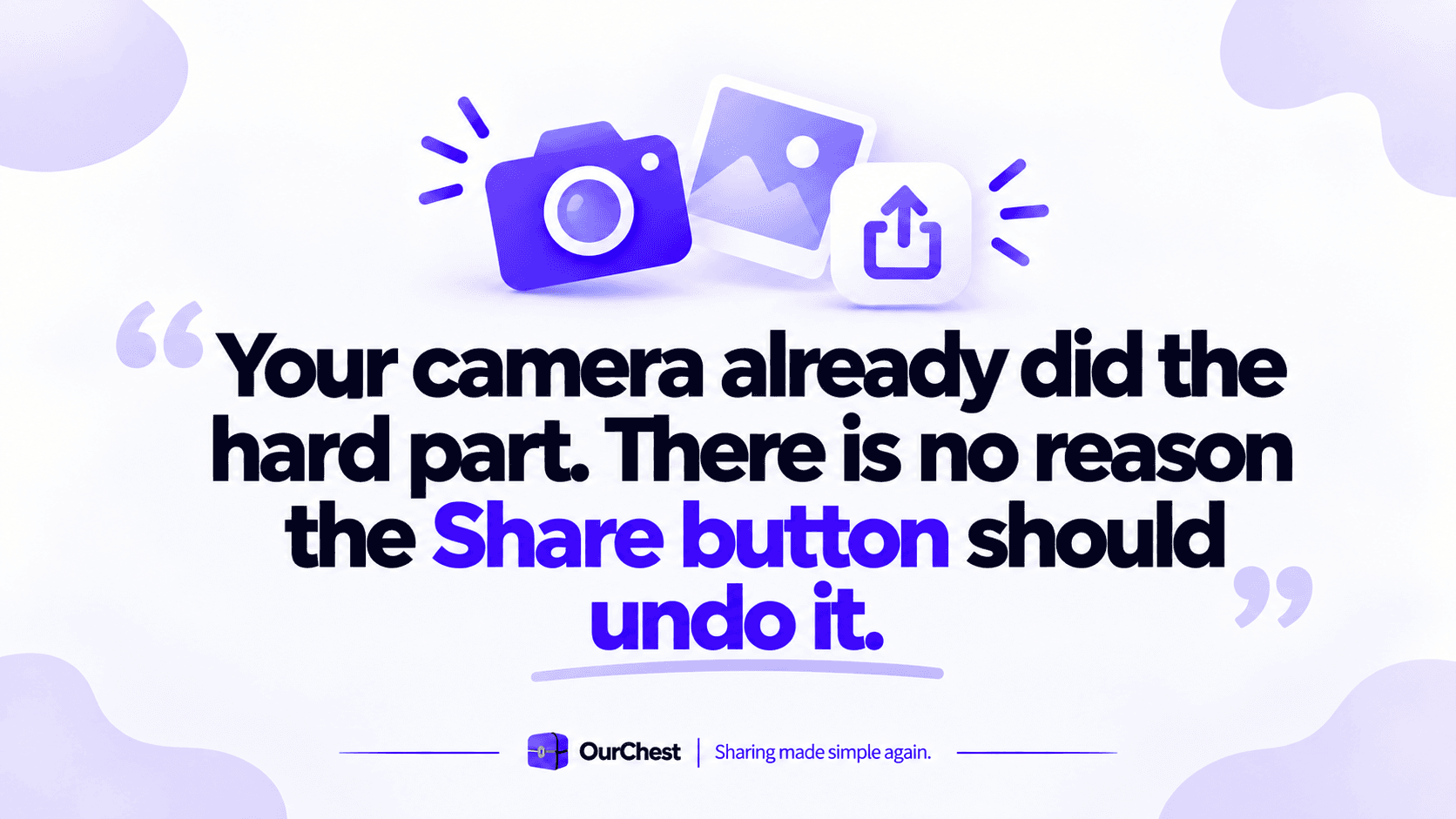 Camera did the hard part, sharing should be easy