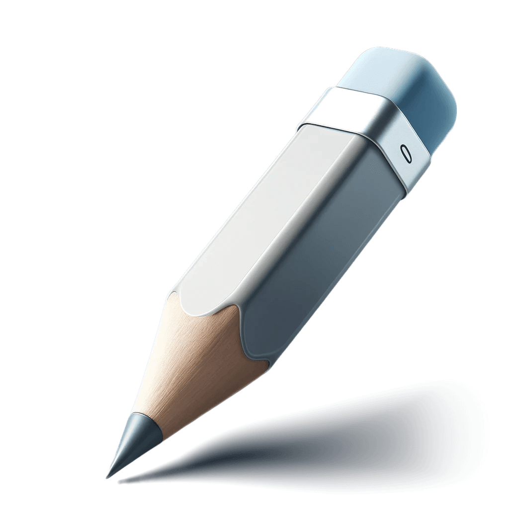 3d illustration of pencil representing the design stage of motion design