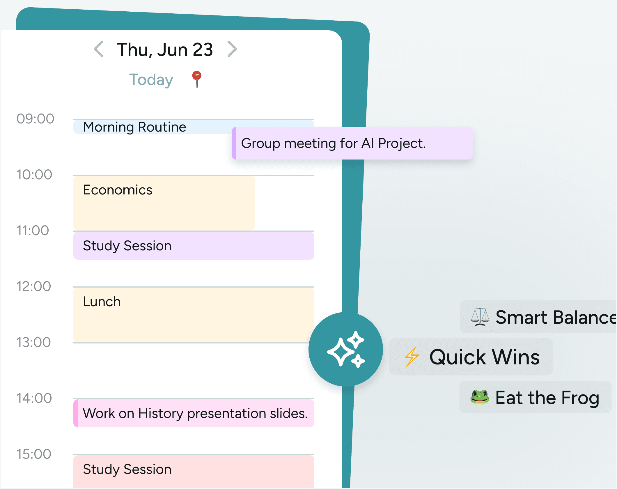 Stay organized by viewing and managing your daily schedule directly in Slack.