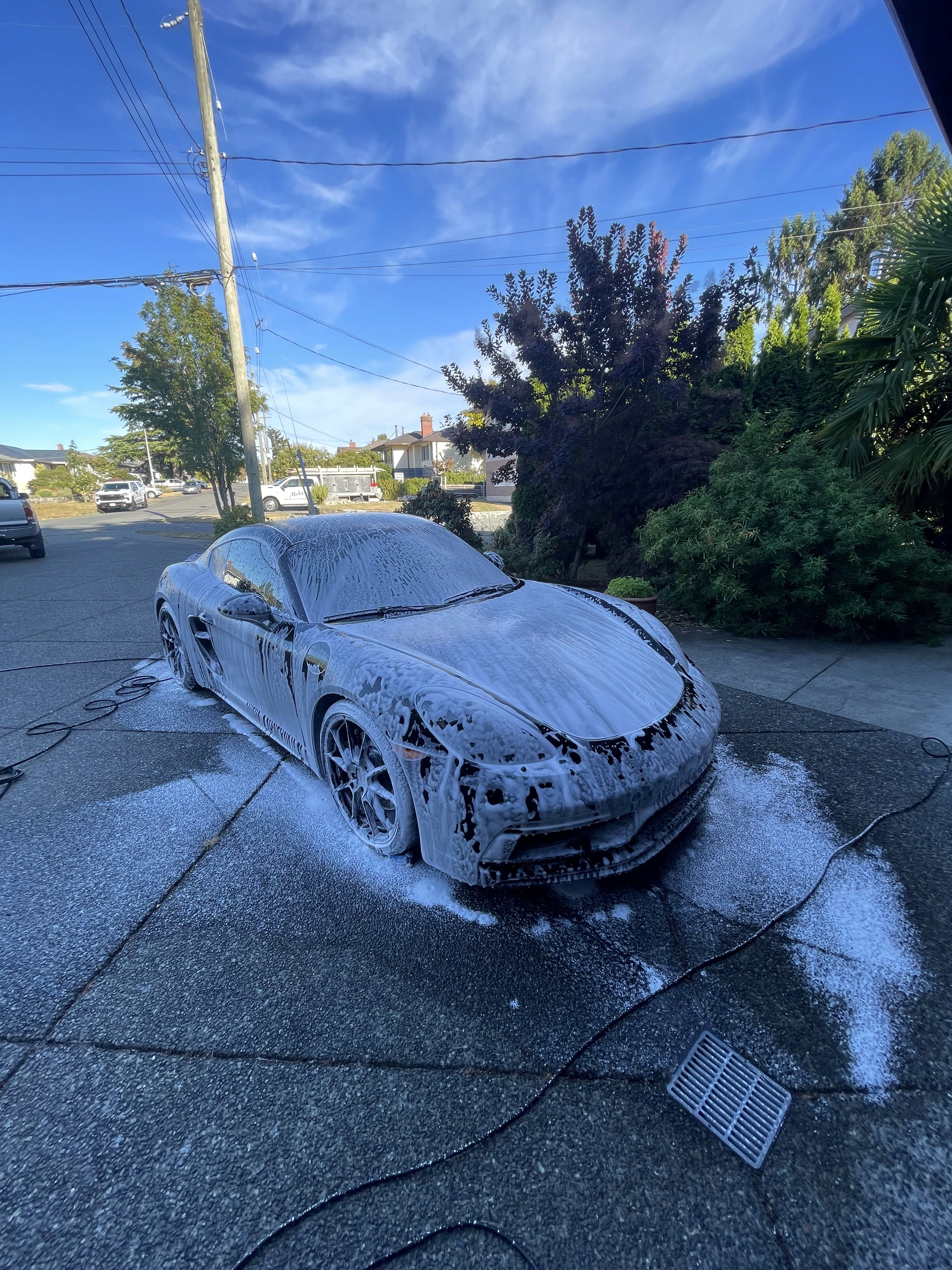 Detailed black performance car