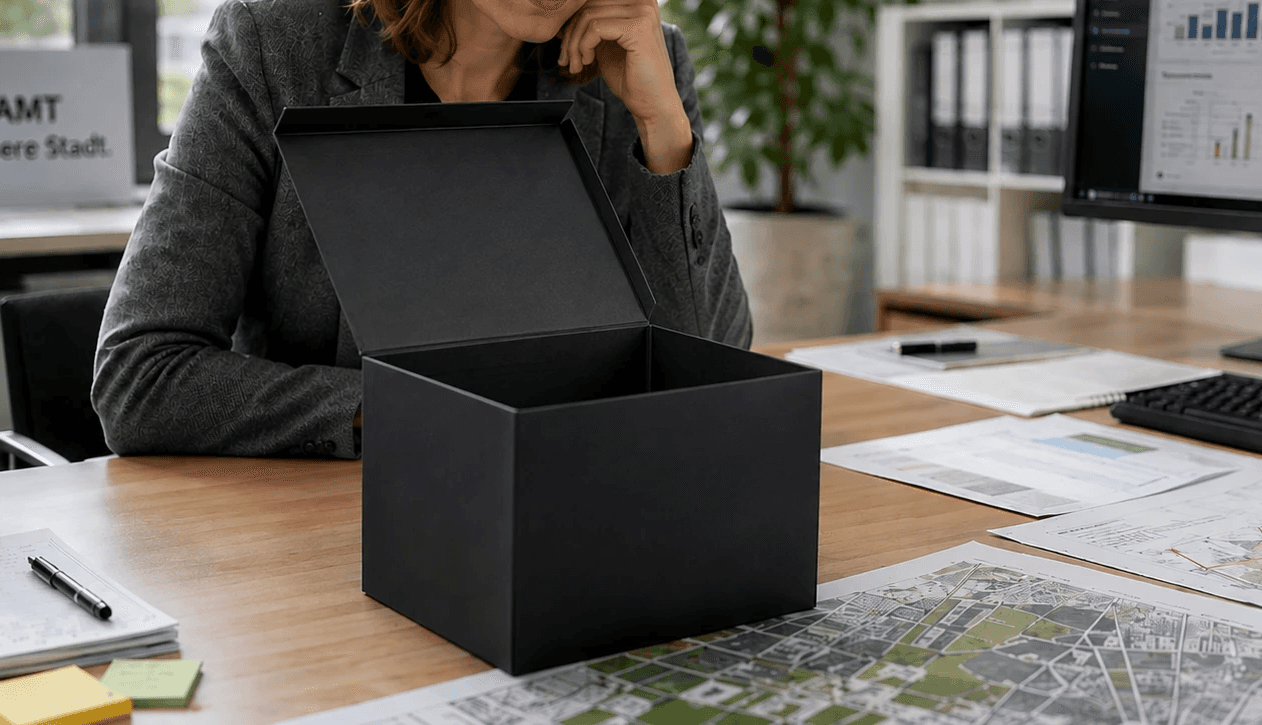 Eine schwarze Box als sinnbild für KI als Blackbox