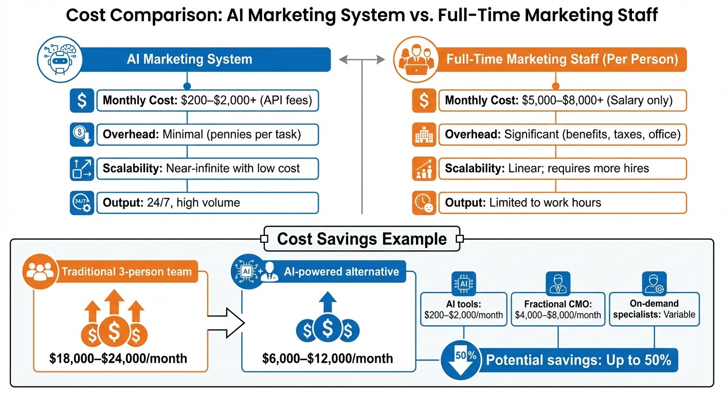 AI Marketing Tools vs Full-Time Staff Cost Comparison