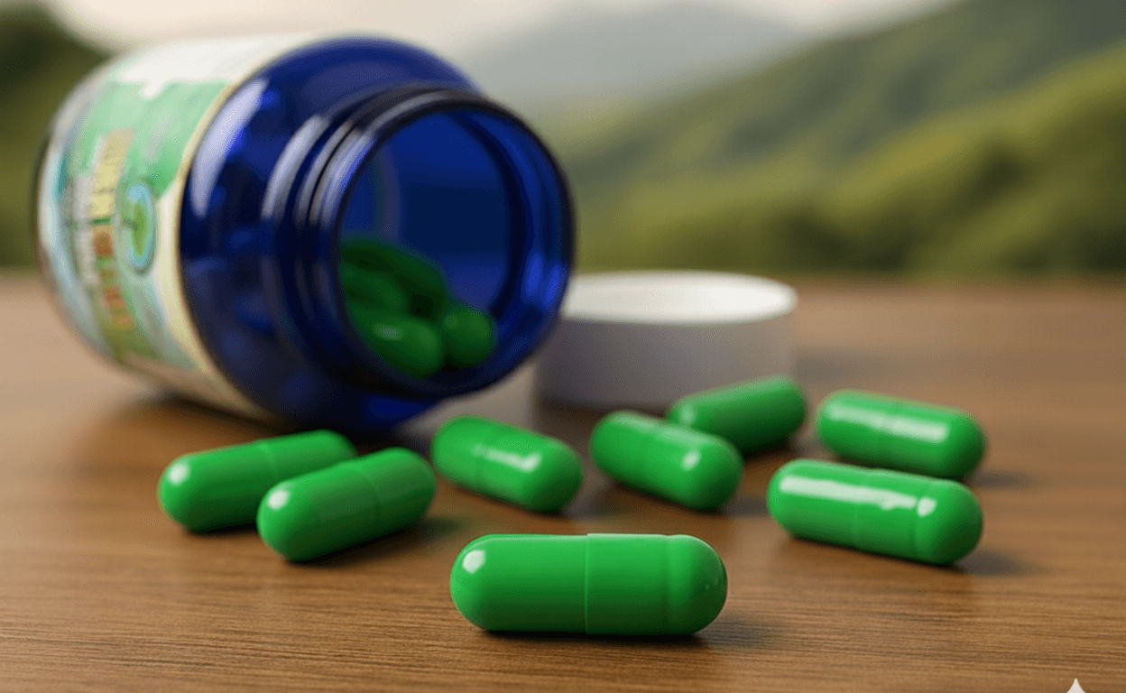 ashwagandHi bottle with capsules