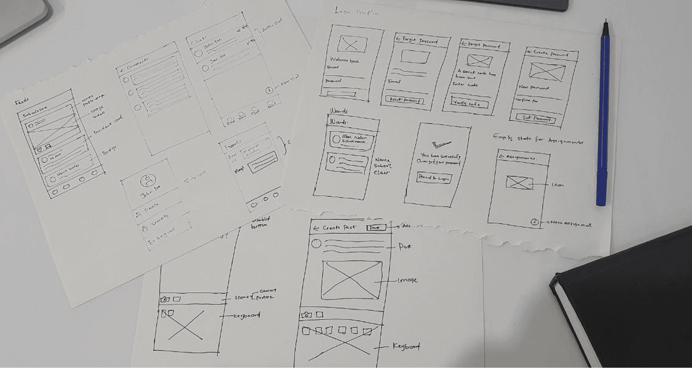 A mockup for an app screen
