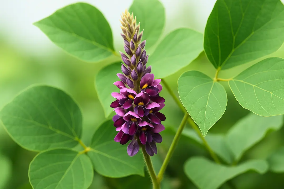 Kudzu Pflanze mit Bluete