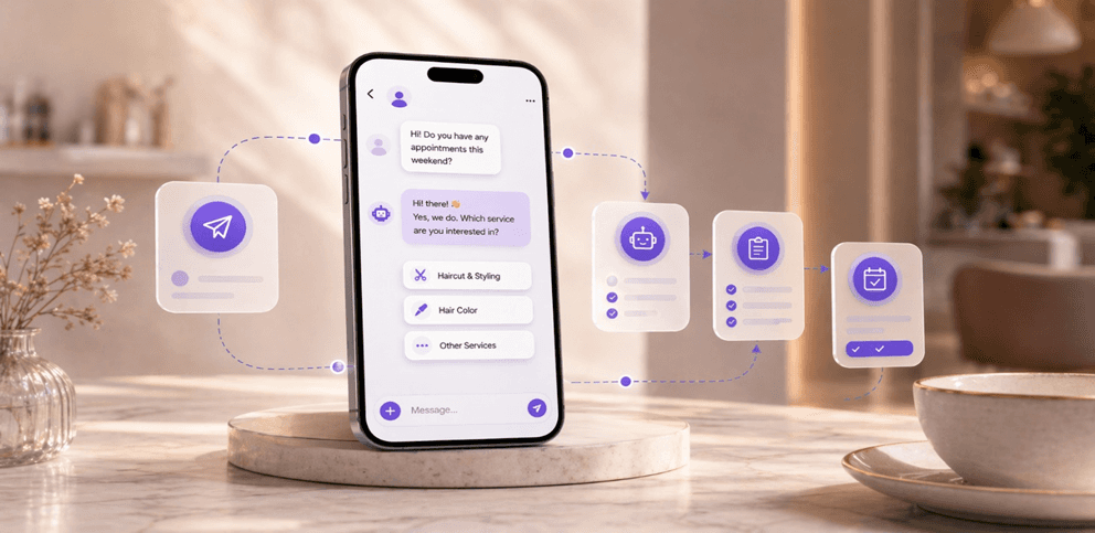 Instagram DM automation workflow for local business bookings