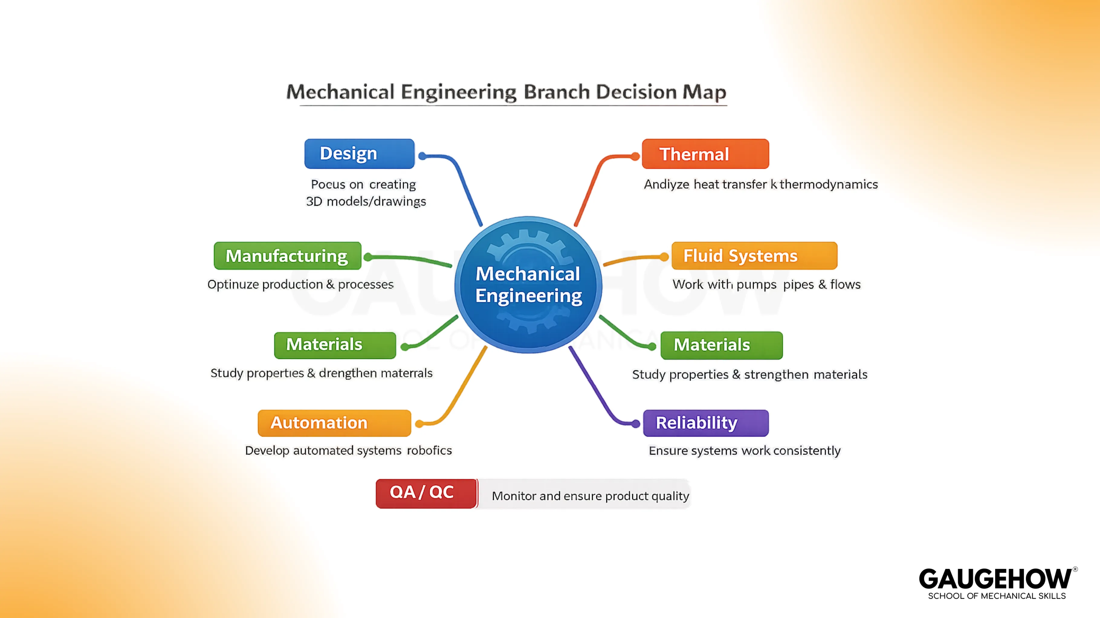 mechanical engineering branch decision map diagram