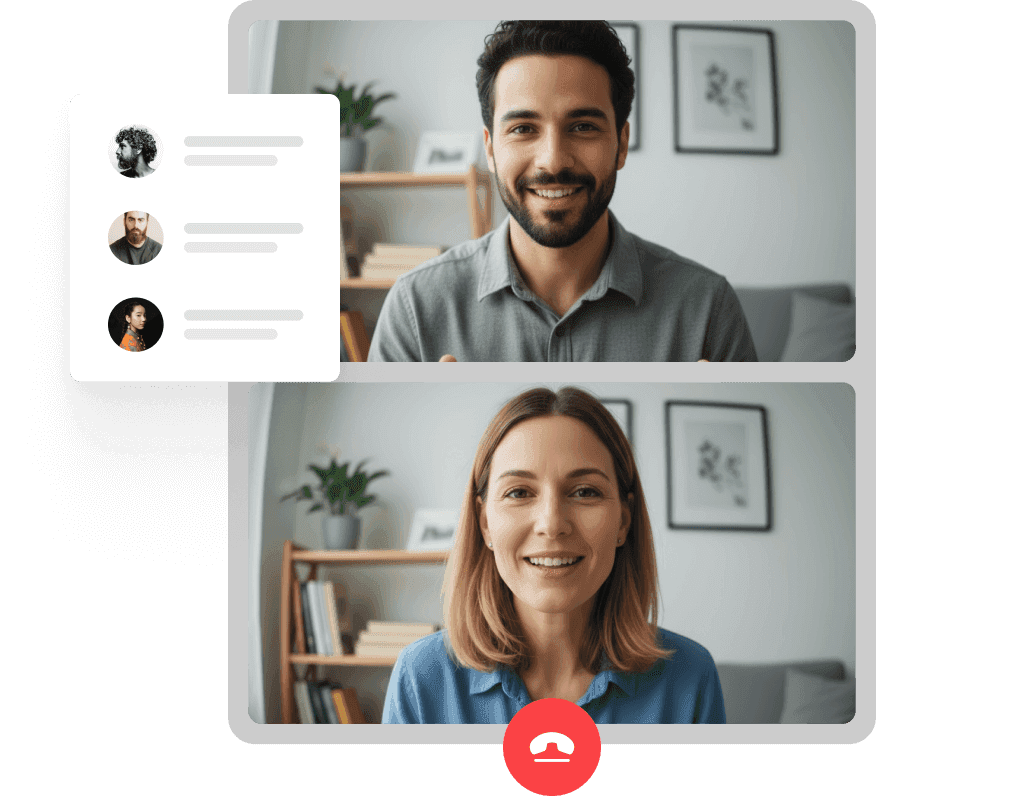 Illustration of a online meeting